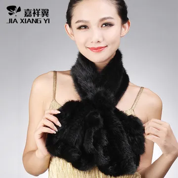 Зимние женские теплые шарфы из натурального меха норки с оборками на подоле VF0617 |