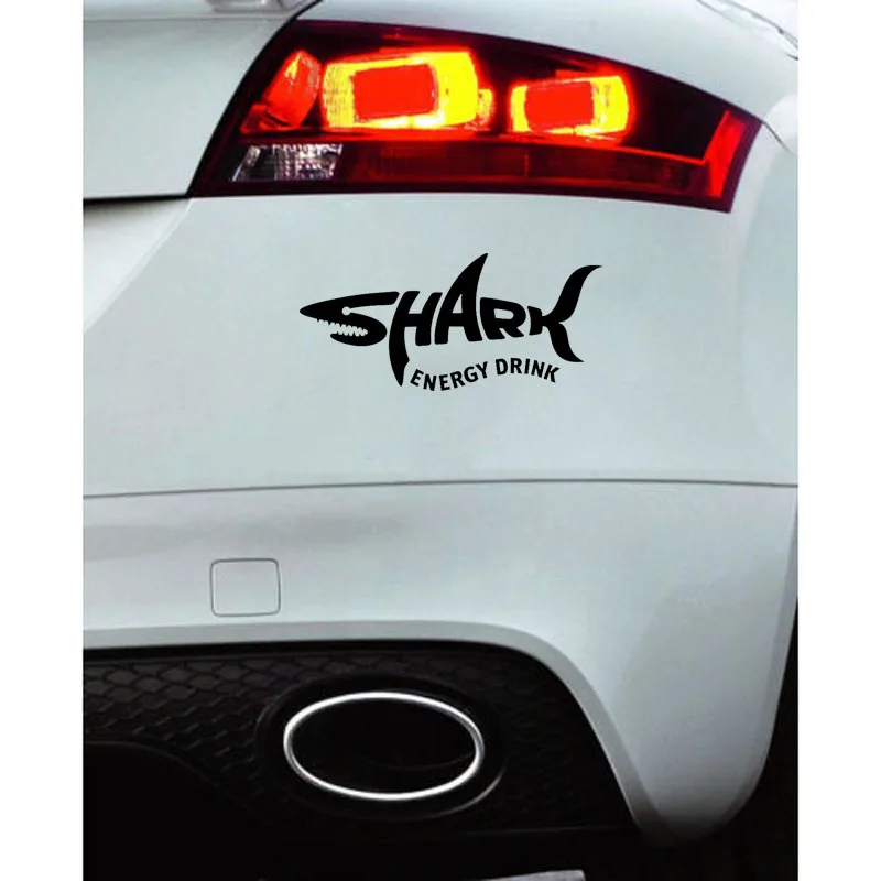 

YJZT 15cm*6.8cm SHARK Fashion Vinyl Car-styling Car Sticker Decal Black Silver Accessories C11-0409