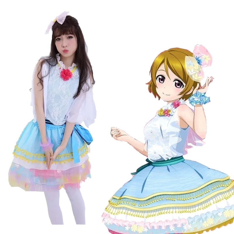 Hanayo Koizumi костюм для косплея аниме парик Хэллоуин платье лолиты свободный