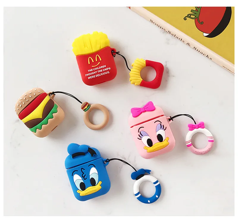 Свежий McDonald Carto ТПУ 3D милый силиконовый Bluetooth беспроводной чехол для наушников AirPods зарядная коробка защитный чехол Аксессуары
