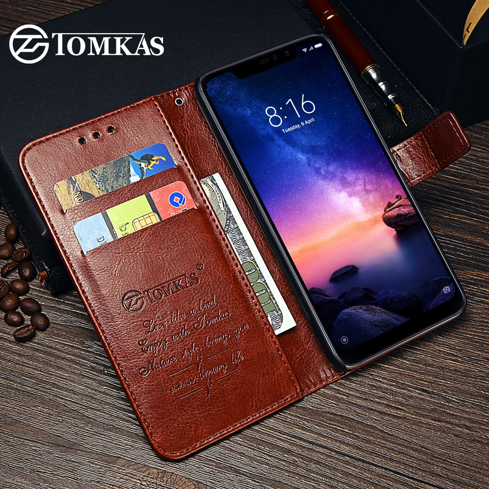 Роскошный флип-чехол TOMKAS для Xiao mi Red mi Note 6 Pro Чехол для телефона из искусственной кожи чехол для Xiaomi mi A2 Lite Red mi 6 Pro Coque