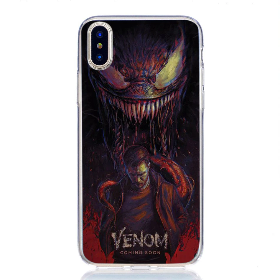 Классный чехол для iphone x xs max xr 7 8 6s 6 plus силиконовый с мультяшным venom avenger