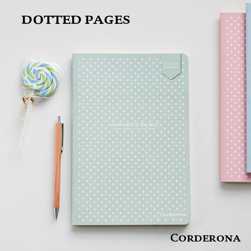 Dot Grid Bullet Блокнот Канцелярские товары Книга Мягкая Обложка горошек журнал Bujo