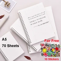 deli a5 70sheets spiral binding notebook for drawing painting graffiti diary paper memo pad office school supplies kids gift