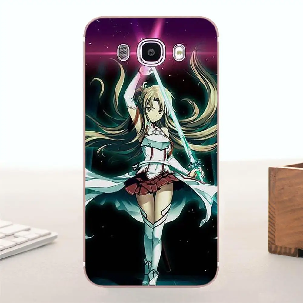 Для Galaxy Alpha Core Note 2 3 4 S2 A10 A20 A20E A30 A40 A50 A60 A70 M10 M20 M30 TPU Рисунки Меч искусства онлайн Sao Аниме Манга на.