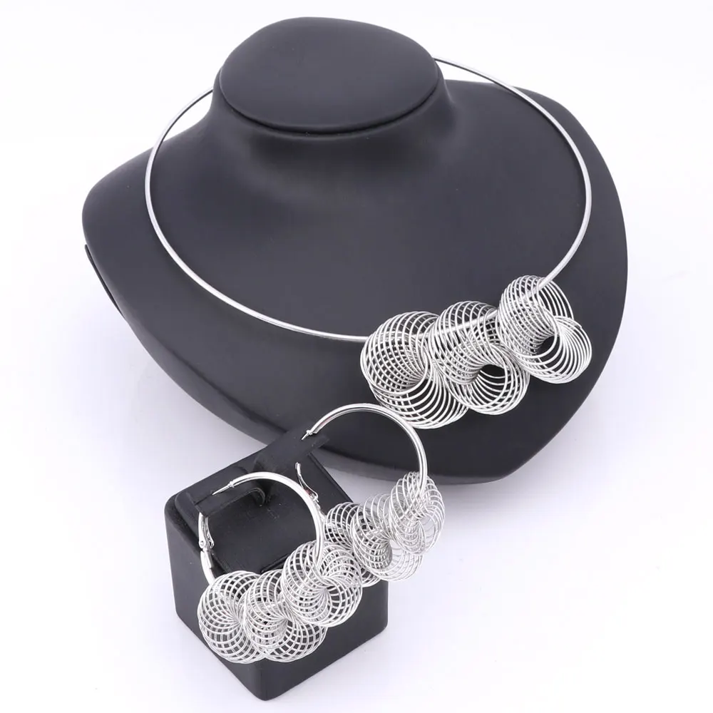 Модный комплект ювелирных изделий золотого цвета в Дубае нигерийские Свадебные