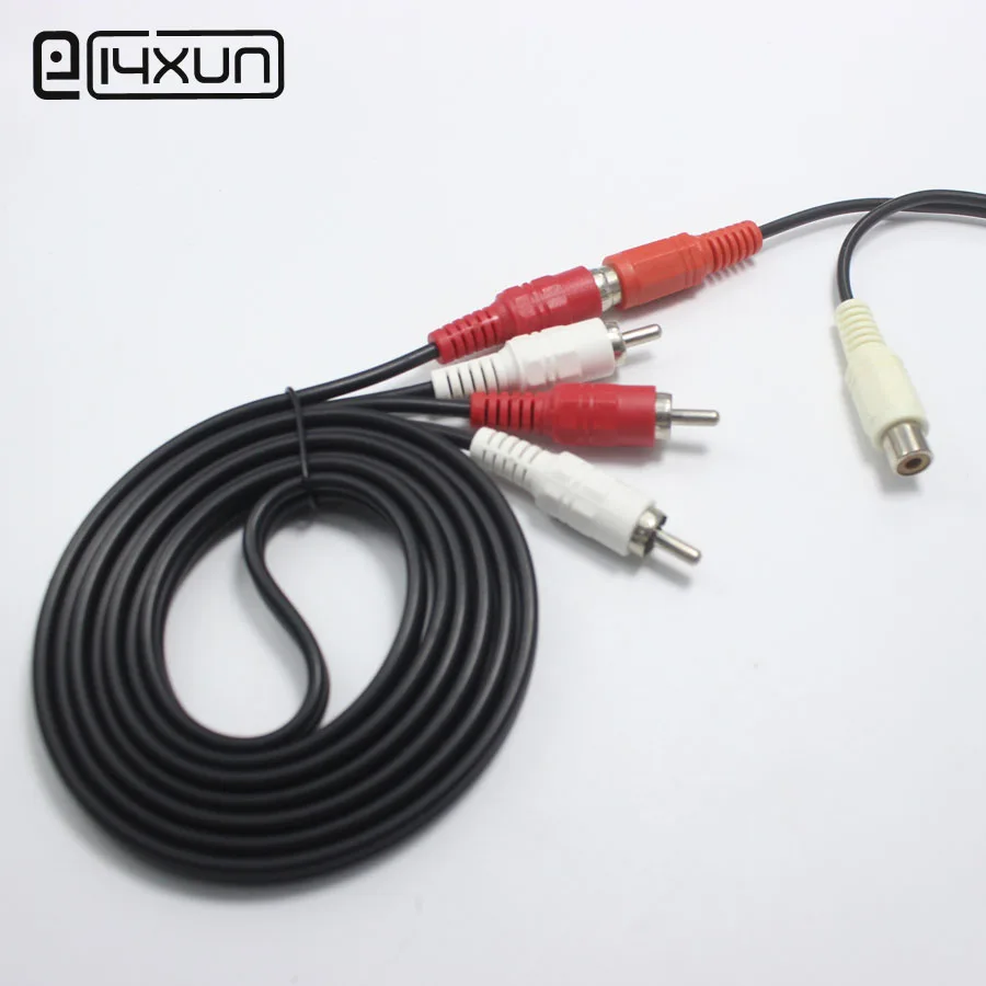1 шт. RCA кабель питания с 5 2 до красный + белый штекер для аудио ТВ DVD видео AV разъем