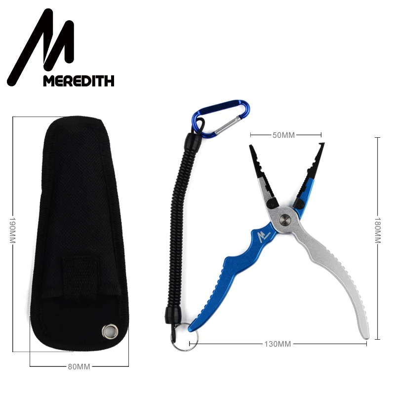 Алюминиевые рыболовные плоскогубцы MEREDITH для рыбалки многофункциональные