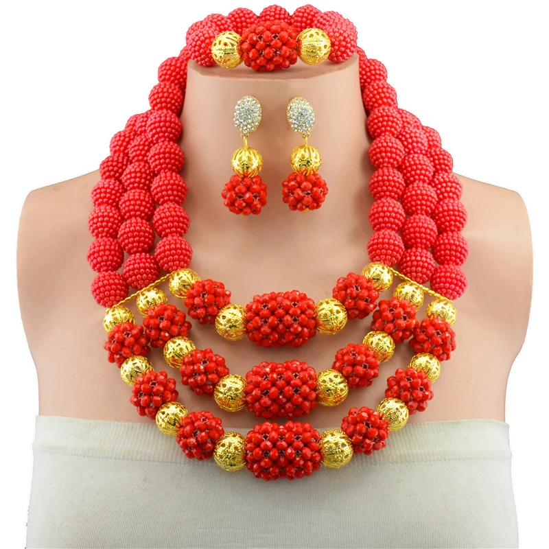 2017 новое поступление нигерийские Свадебные африканские бусины ювелирный набор
