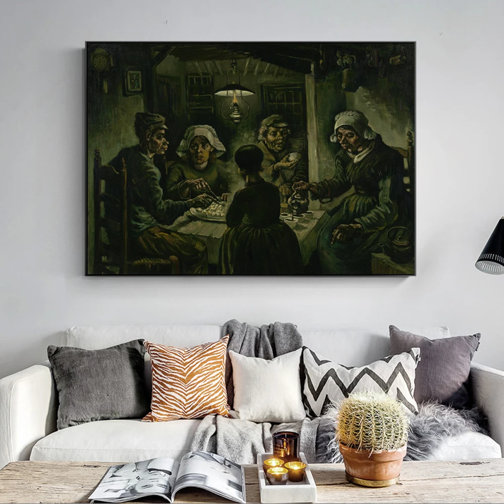 The Potato Eaters Oil Paintings By Van Gogh Print On Canvas Wall Art Prints Famous Artwork Reproductions Home Decoration | Дом и сад