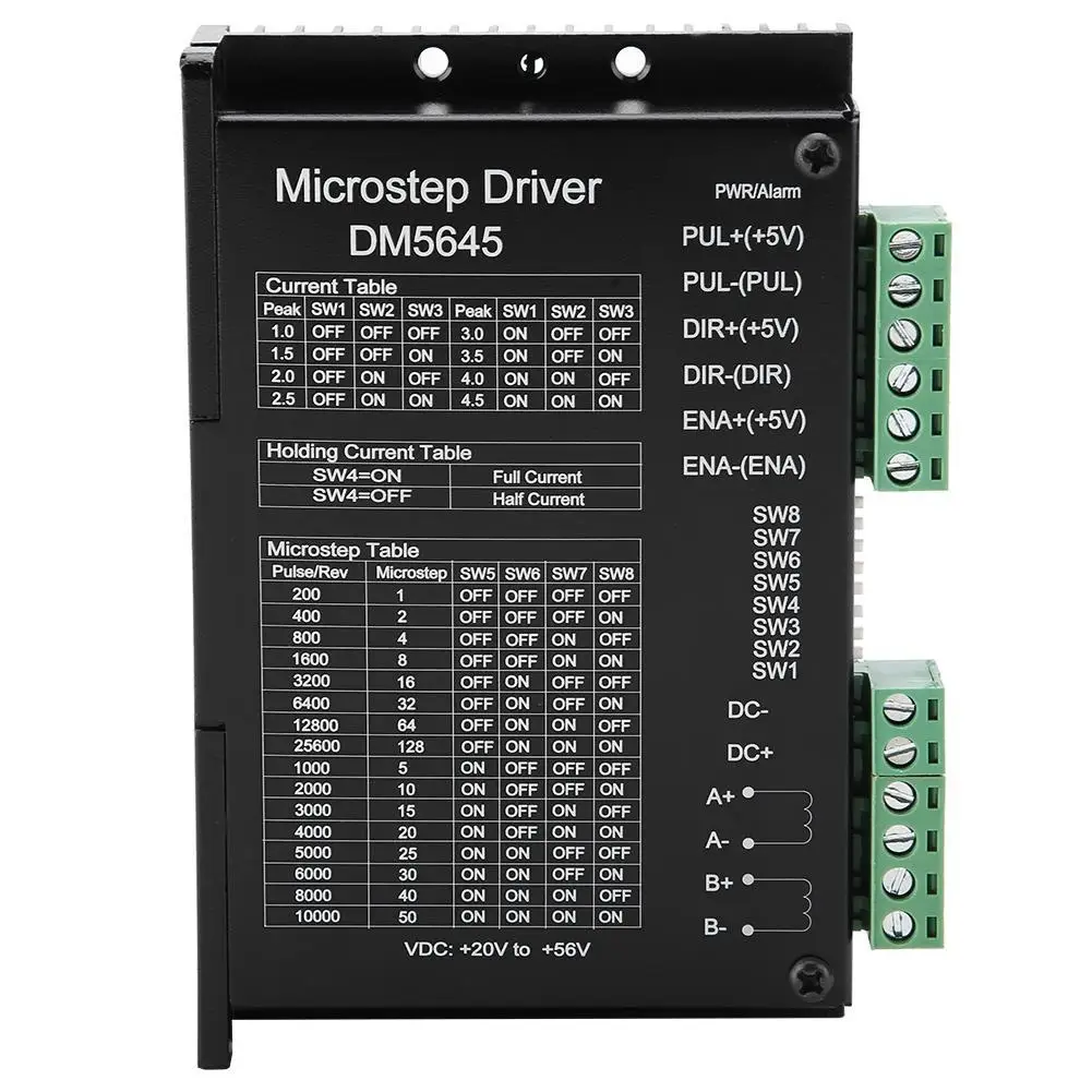 DM5645 128 высокое подразделение 4.5a двухфазный шаговый двигатель драйвер 57 86 шаг