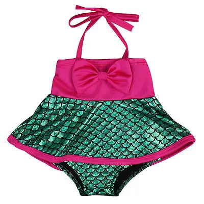 Детские Русалка Купальники слитные Дети Обувь Для Девочек Русалки купальный