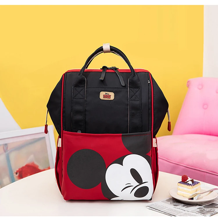 Сумка для мамы disney, новинка, модная, многофункциональная, водонепроницаемая, сумка для подгузников, рюкзак для беременных, для путешествий, Детская сумка для мамы, Минни, красная