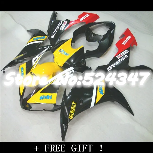 Лидер продаж! Обтекатели для YZF R1 2004 2005 2006 MOTUL желтые yzf r1 04 05 06 на заказ|fairing parts|r1