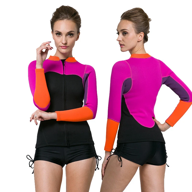 Неопреновая куртка SBART 1 шт. 2 мм купальники женский купальник для дайвинга топы