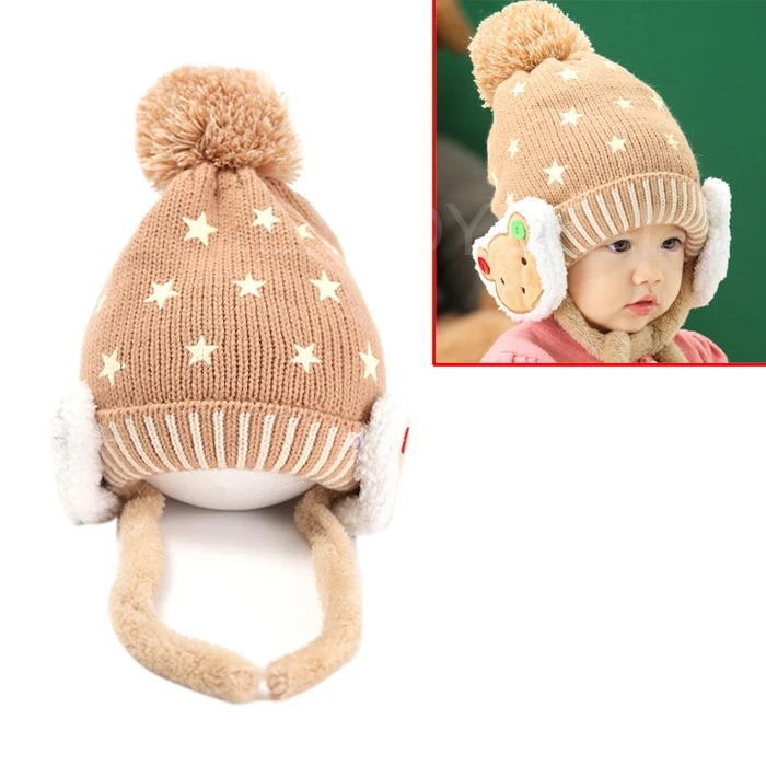 Новая модная детская шапка теплая с ушками на осень и зиму 5 цветов Кепка ушам