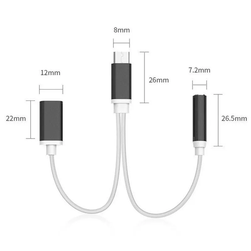 AHHROOU USB C кабель Type до 3 5 мм аудио разъем для наушников адаптер зарядки Letv 2/Xiaomi