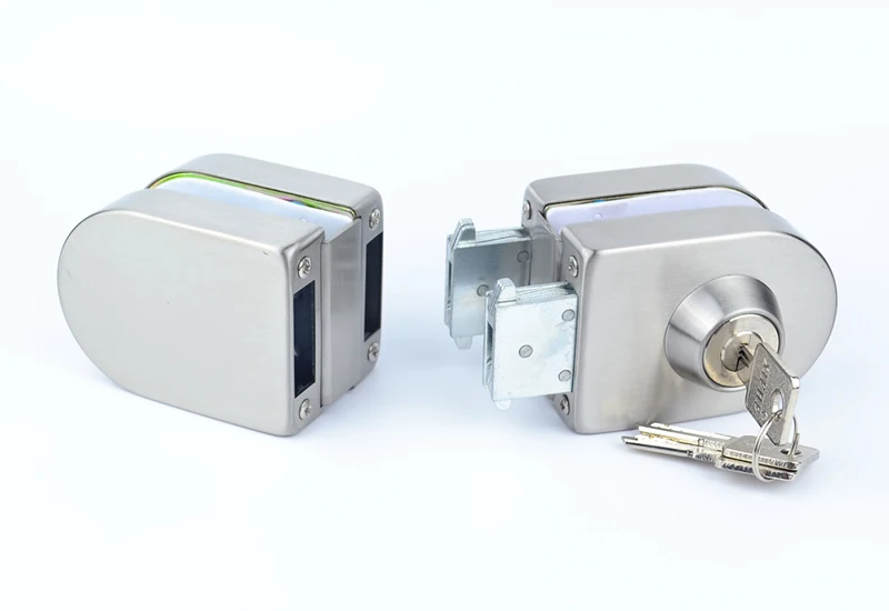 Раздвижной центральный стеклянный дверной замок нержавеющая сталь нет