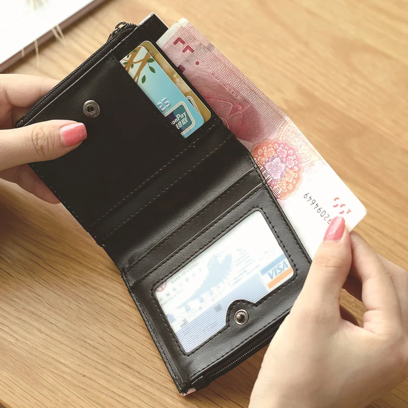 New fashion cat wallet women cute style clutch 2 fold card coin pocket high quality | Багаж и сумки