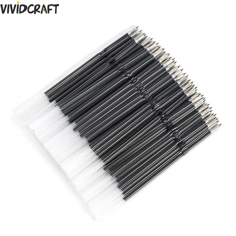 

20 Pcs/set 0.7mm Pen Rod Stander Blue Ballpoint Pen Refill Office School Supplies Stationery Accessories