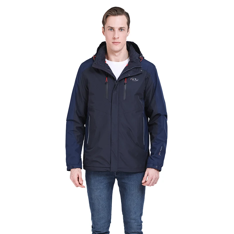 2021 Spring Jacket Men Windbreaker Autumn Casual Cotton Padded Coat Hooded Windproof Jacket Parka Red Outwear Sports Male Coats