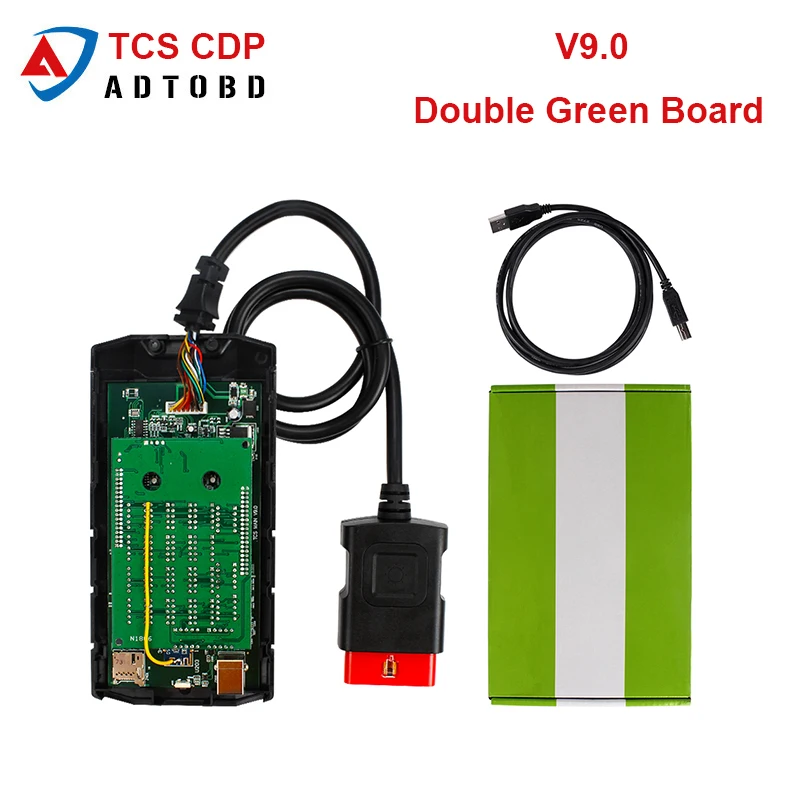 V9.0 зеленый Nec Реле VD TCS CDP Pro Plus 2016 R1 с Bluetooth USB OBDII OBD2 диагностический инструмент для