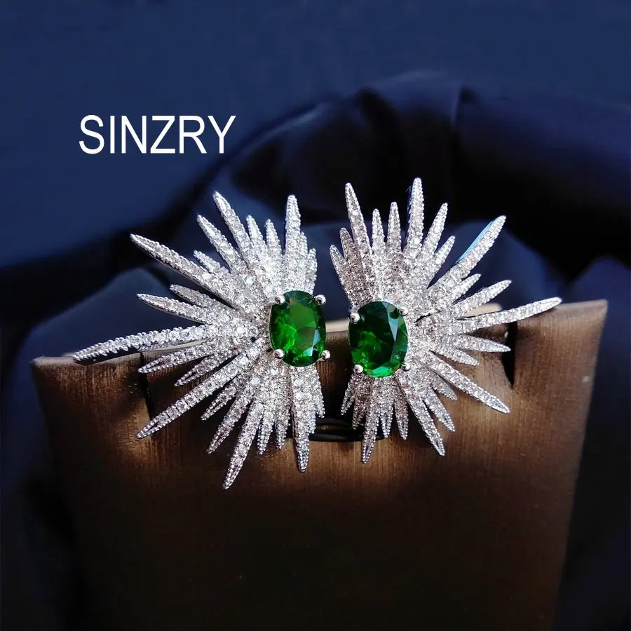 SINZRY, брендовые блестящие серьги-гвоздики с кубическим цирконием, светильник, элегантные Винтажные серьги на булавке, разные цвета, ювелирное изделие, подарок