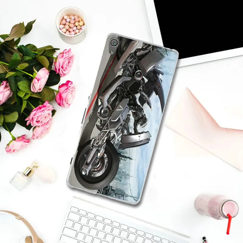 Будущее концепция мотоцикла прозрачные мягкие ТПУ телефонные чехлы для sony Xperia Z Z1