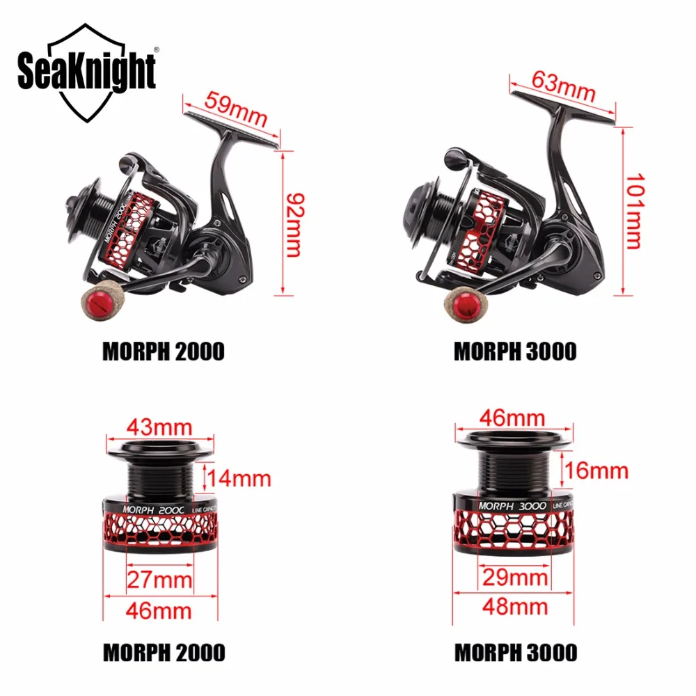 Рыболовная катушка Seaknight MORPH 2000/3000 из углеродного волокна 5 2: 1 рыболовная Катушка