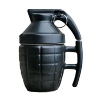 creative grenade drinkware mugs ceramic water coffee tea mug cup with cover lid whiteblack 280ml grenade boom cups office gifts