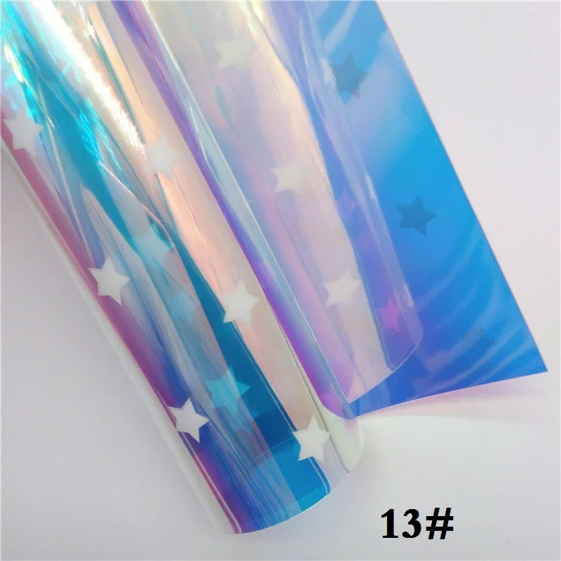 13 Glitterwishcome 21X29 см прозрачный ТПУ, переливающийся Русалка точки сердца леопарда звезды леопарда кожаные простыни для бантов, GM410A - Цвет: 13