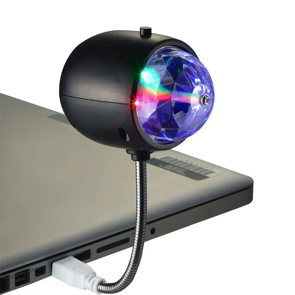 DSstyles USB Powered 4 Вт Мини Волшебный шар красочные алмазные вращающиеся автомобильные