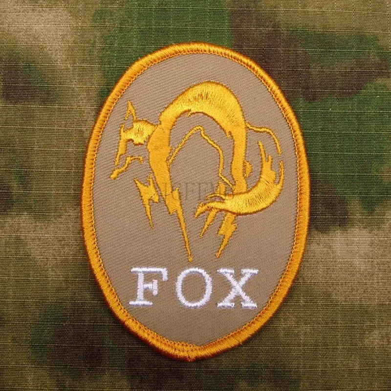 Tan MGS Лиса гончая специальная сила Группа призрак вышитые патч B3261|embroidered patch|fox