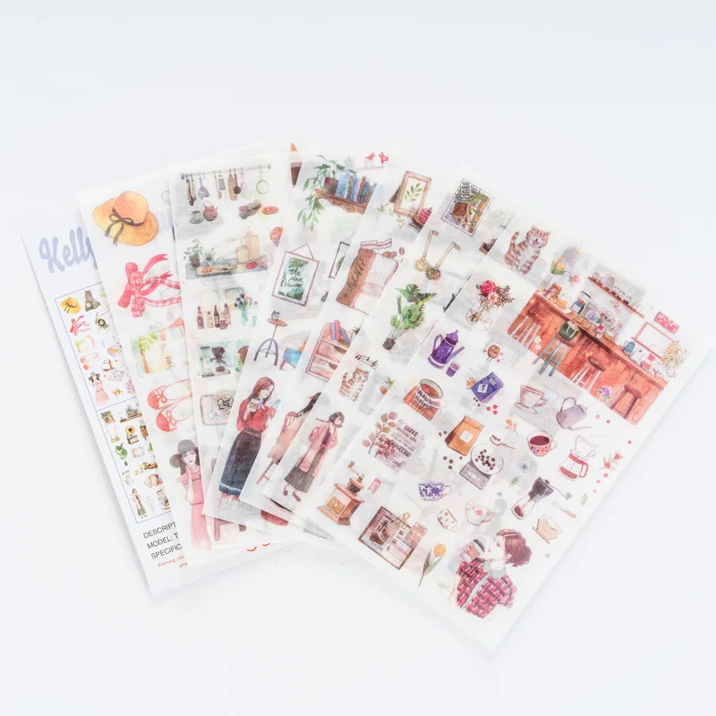 6 шт./упак. Декоративные наклейки для ежедневной жизни девочек скрапбукинга