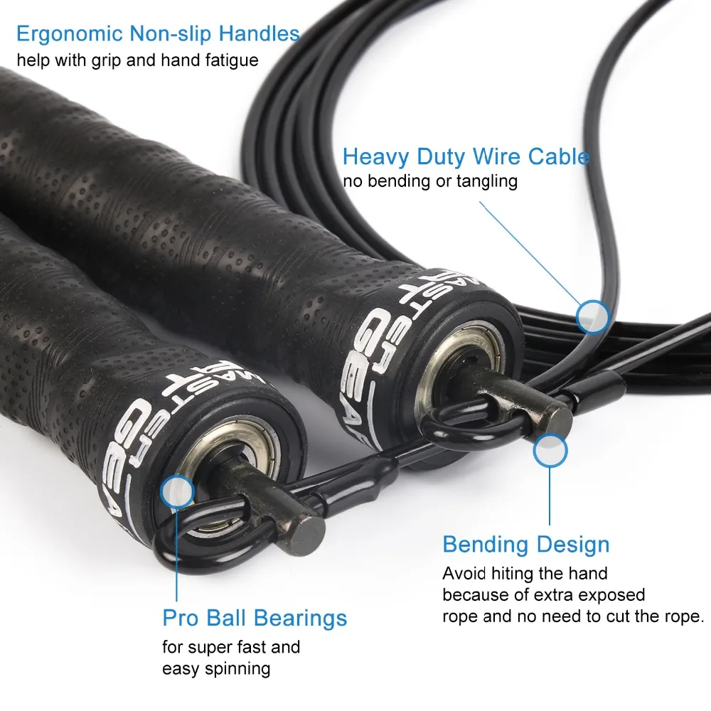 MSG шарикоподшипники с утяжелением скорости скидки веревка Скакалка для WOD MMA