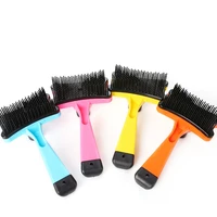 1 pcs pet grooming multi functional 4 colors plastic brush massage comb for small medium dogs pet supplies professional combs
