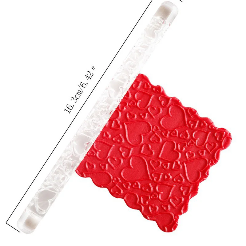 

Transparent Embossing Acrylic Fondant Cake Decorating Pastry Cake Top Decoration Rolling Pin Fondant Cake Dough Roller