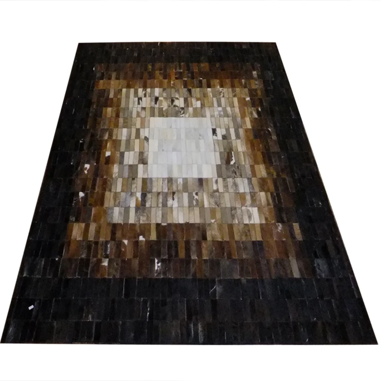 

2018 free shipping 1 square meter 100% natural hand made cow leather mats carpet