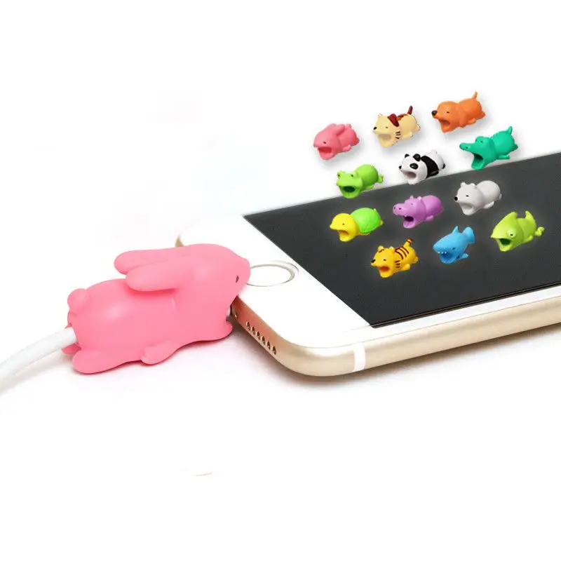 Горячая намотка кабеля мультфильм USB зарядное устройство данных протектор