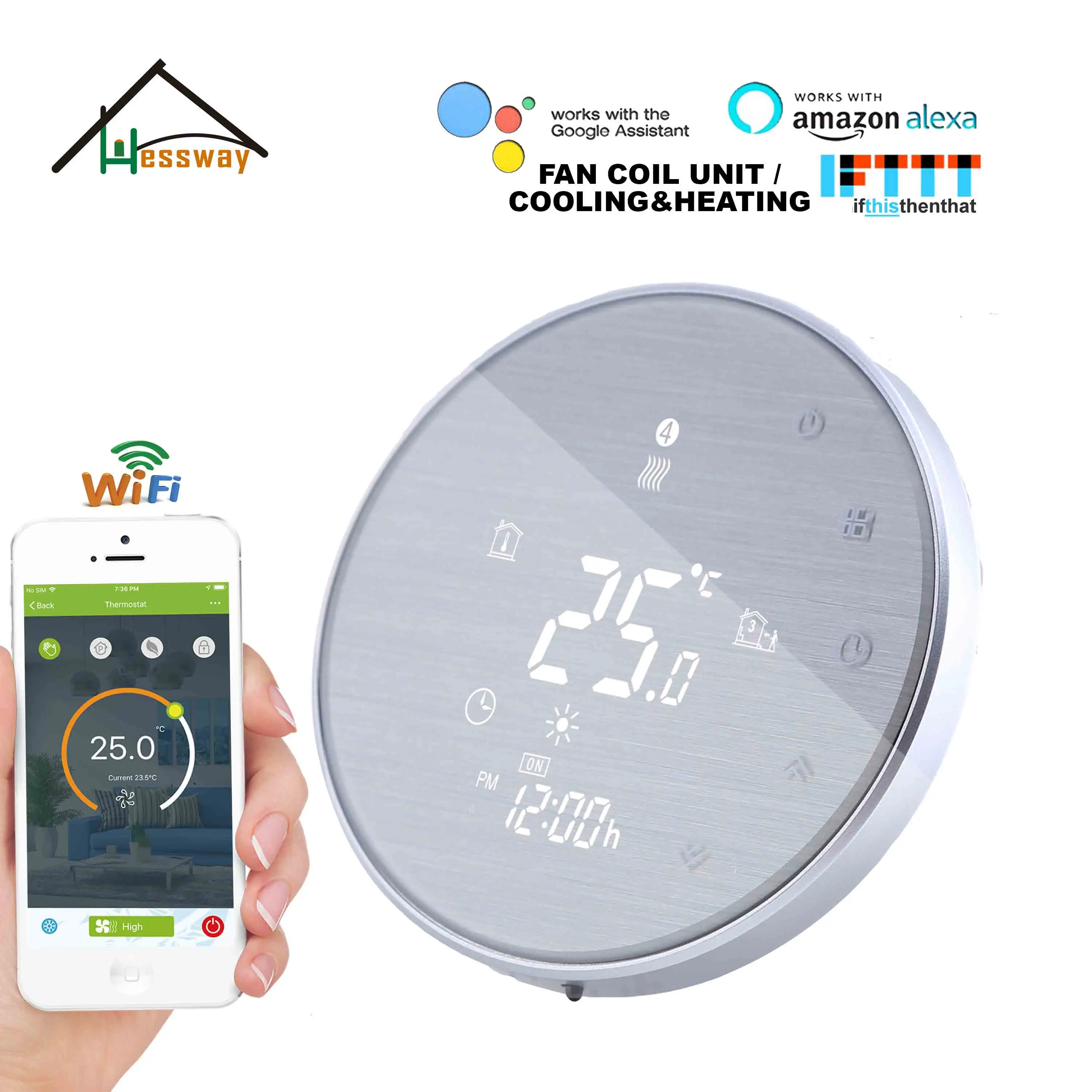 Термостат HESSWAY TUYA с Wi Fi контроллер для обогрева 2p 4 труб|Умная система управления