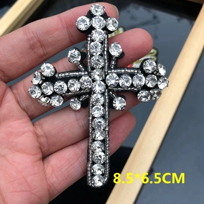 white cross Ручной патч для ногтей, распятие, сверло, цвет сердца, патч для одежды, аксессуары для рукоделия, декоративные наклейки для крестов - Цвет: white cross