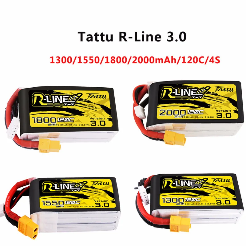 Фото Attu R-Line версия 3 0 V3 1300/2000/1800/1550mAh 120C 4S 14 8 V Lipo батарея с разъемом XT60 для