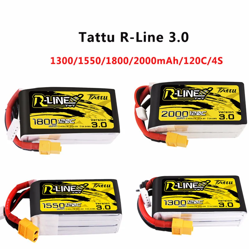 Attu R-Line версия 3 0 V3 1300/2000/1800/1550mAh 120C 4S 14 8 V Lipo батарея с разъемом XT60 для