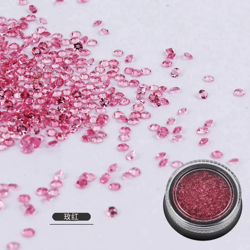 Rose red 1440Pcs Новинка 1440 шт микро Алмазные DIY Стразы для ногтей Кристальные плоские с обратной стороны не горячей фиксации наклейки со стразами нужен клей для нейл-арта украшения - Цвет: Rose red 1440Pcs