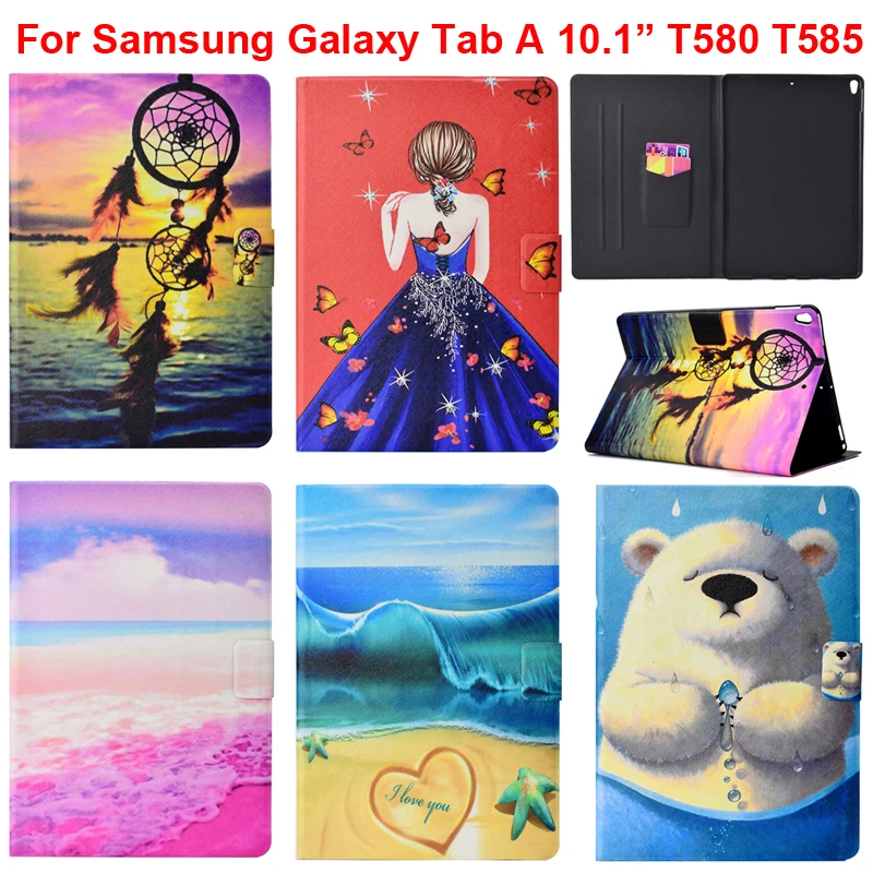 Женский мягкий чехол из ТПУ и силикона для Samsung Galaxy Tab A 10 1 дюйма T585 с принтом в виде