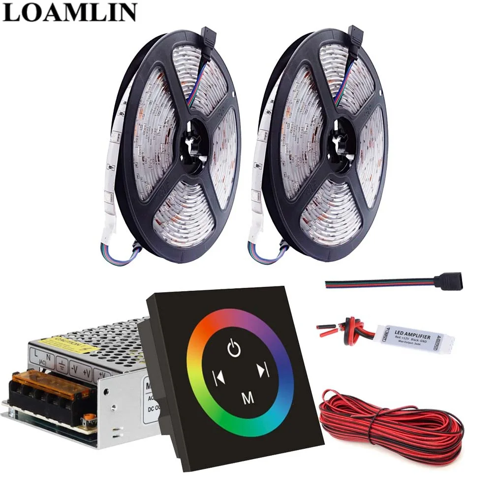 5 ~ 20 м RGB Светодиодная лента 30 светодиодов/м 5050SMD Сенсорная панель Led контроллер