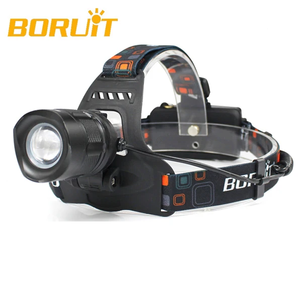 BORUiT Zoom налобный фонарь XML-L2 светодиодный налобный фонарь 5 режимов RJ-2157 внешний аккумулятор Головной фонарь для кемпинга охотничий фонарик на 18650 батарею - Испускаемый цвет: A