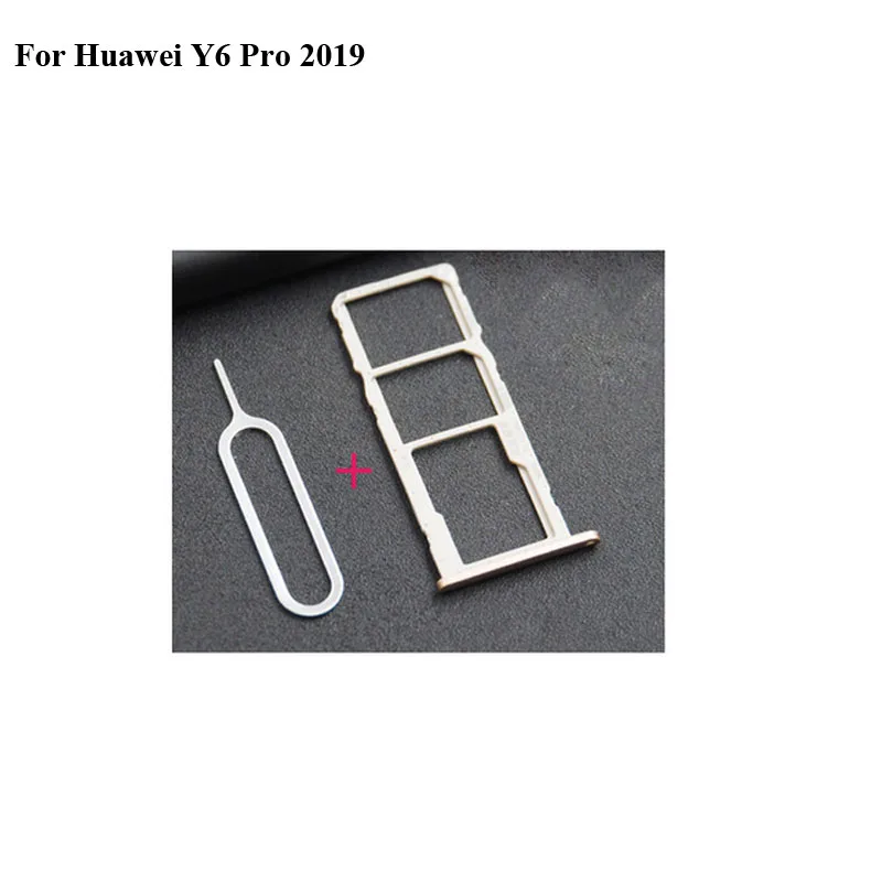 Для Huawei Y6 Pro 2019 Nano Sim + Micro SD Держатель для карт слот гнездо части Y6Pro с приемником
