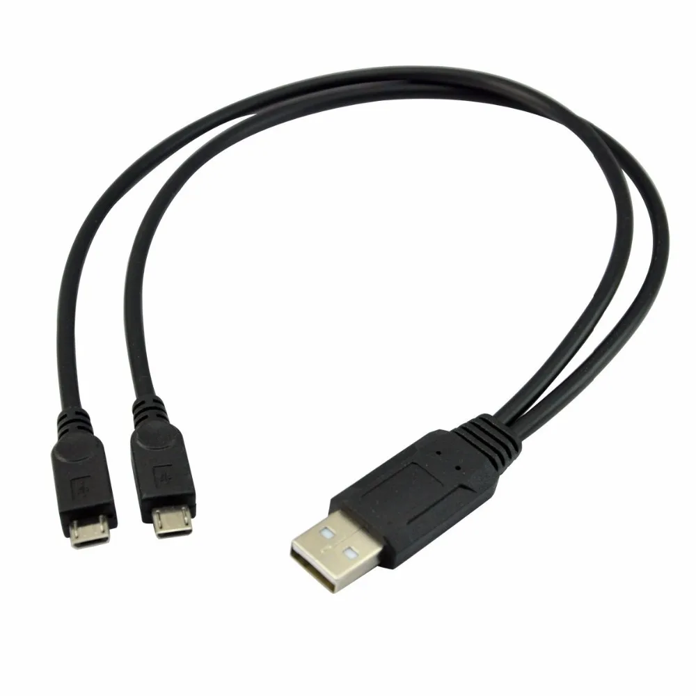 Двойной разветвитель микро-usb кабель для зарядки Мощность до двух микро usb-устройства одновременно с один usb-порт