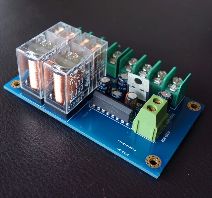 

UPC1237 speaker amp protection board finished board